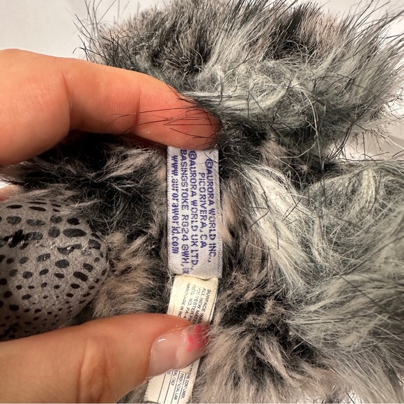 Aurora Great Horned Owl Plush Stuffed Animal — Gray/White — 9” - Picture 3 of 10